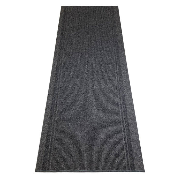Ebern Designs Light Weight Indoor / Outdoor Slip Resistant Gray Rug